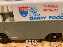 RARE! Vintage 1950's All Star Dairy Foods SUPERMAN Advertising Bank Truck HTF