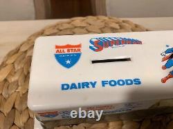 RARE! Vintage 1950's All Star Dairy Foods SUPERMAN Advertising Bank Truck HTF