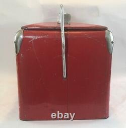 RARE! Vintage 1950s Acton Drink COCA COLA Metal Picnic Cooler All Original