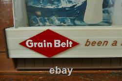 RARE Vintage 1960s Grain Belt Beer Hourglass Motion Lighted Advertising Sign