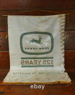 RARE Vintage 1962 John Deere 125th Anniversary Advertising Silk Banner Sign 44