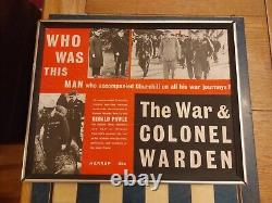 RARE Vintage 1963 Framed Shop Display Advert Winston Churchill WWII Interest