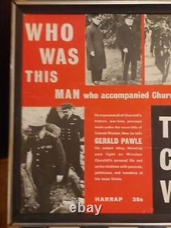 RARE Vintage 1963 Framed Shop Display Advert Winston Churchill WWII Interest