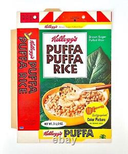 RARE Vintage 1967 Kellogg's Puffa Puffa Rice Cereal Box THE MONKEES Davy Jones