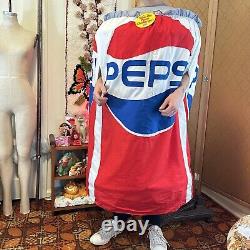 RARE Vintage 1975 Pepsi Challenge Can Mascot Halloween Costume W Promo Button
