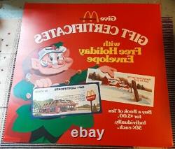 RARE Vintage 1976 Holiday Gift Certificates Advertising Plastic Display Store