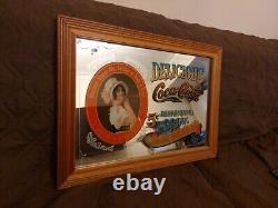 RARE Vintage 1980s 63x46cm Large Coca Cola Coke Advertising Picture Wall Mirror