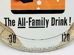 RARE! Vintage 7-Up Thermometer The All Family Drink Advertising Sign Not Working