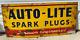 RARE Vintage AUTO-LITE SPARK PLUGS Ignition Engineered Collectible Tin Sign