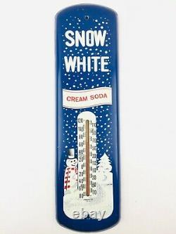 RARE Vintage Advertising SNOW WHITE CREAM SODA Thermometer Near Mint! Sign