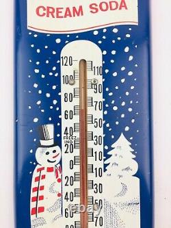 RARE Vintage Advertising SNOW WHITE CREAM SODA Thermometer Near Mint! Sign