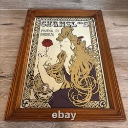 RARE Vintage Art Nouveau CHANEL No 5 Parfum De Toilette ADVERTISING MIRROR 19 x