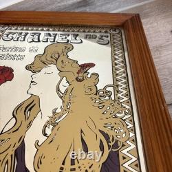 RARE Vintage Art Nouveau CHANEL No 5 Parfum De Toilette ADVERTISING MIRROR 19 x