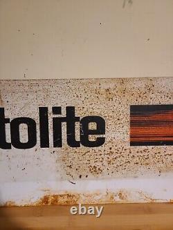 RARE Vintage Auto Lite Automotive Metal Advertising Sign 100% Original