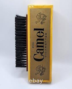 RARE Vintage Camel 200 Cigarette Carton Glass Brush Advertising Tobacco