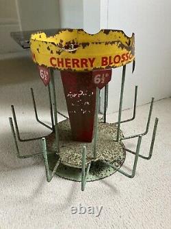 RARE Vintage Cherry Blossom Advertising Shop Display Carousel Shoe Polish