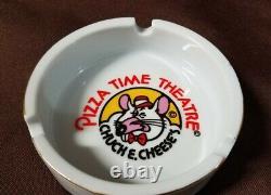 RARE Vintage Chuck E. Cheese Pizza Time Theater Ceramic Ashtray 1970's