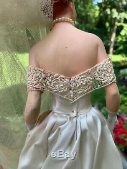 RARE Vintage Countertop Store Display Bride Mannequin Wedding Dress Advertising