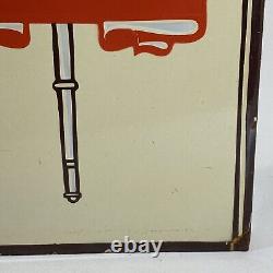 RARE Vintage County Library Porcelain Advertising Flange Sign general store