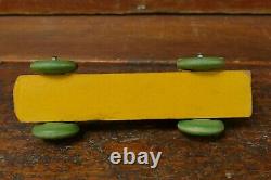 RARE Vintage DAYTONA BEACH Wood Advertising Race Car Toy with Driver 6 Long