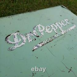 RARE Vintage Dr Pepper Soda 1950's All Metal Picnic Cooler Classic With Tray
