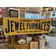 RARE Vintage Early 1900s Jewel Furnances Stoves Advertising Banner Sign Detroit