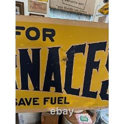 RARE Vintage Early 1900s Jewel Furnances Stoves Advertising Banner Sign Detroit