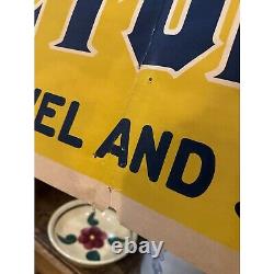 RARE Vintage Early 1900s Jewel Furnances Stoves Advertising Banner Sign Detroit