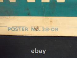 RARE Vintage Gasoline Service Station Spring Advertising Poster Sign, c30s