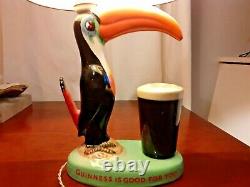 RARE Vintage Guinness Arklow Toucan Lamp. Original Shade. Wkng not tested