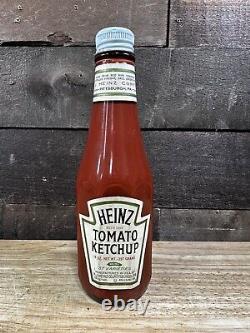 RARE Vintage H. J. Heinz Tomato Ketchup Glass Bottle Advertising Sample