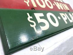 RARE Vintage Horse Race Track Betting Window Used CHURCHILL DOWNS Signs Set of 4