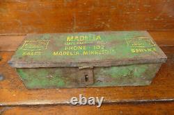 RARE Vintage John Deere JD Farm Machinery Advertising Madelia, MN Tool Box