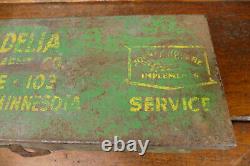 RARE Vintage John Deere JD Farm Machinery Advertising Madelia, MN Tool Box