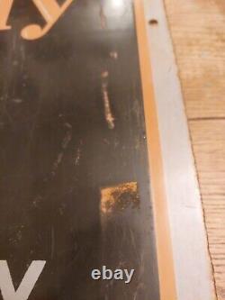 RARE Vintage Large 76x51cm 5kg Enamel Birmingham Weekly Post Advertising Sign
