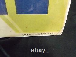 RARE Vintage MOBIL Gasoline Service Station Advertising Poster Sign, ca 40s-50s