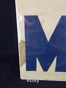 RARE Vintage MOBIL Gasoline Service Station Advertising Poster Sign, ca 40s-50s