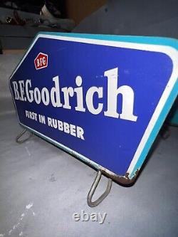 RARE Vintage Metal B. F. Goodrich Tires Display Double Sign Size 14 3/4 x 7