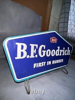 RARE Vintage Metal B. F. Goodrich Tires Display Double Sign Size 14 3/4 x 7