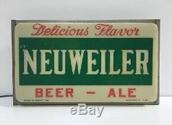 RARE! Vintage NEUWEILER BEER Lighted 20 Brewery Advertising Sign Allentown PA