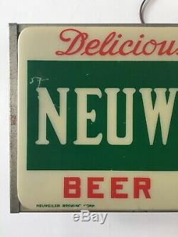 RARE! Vintage NEUWEILER BEER Lighted 20 Brewery Advertising Sign Allentown PA