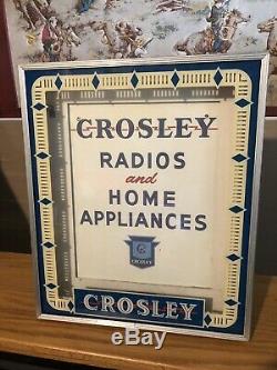 RARE Vintage NPI Neon Crosley Radio Dealer Advertisin Sign Excellent Condition