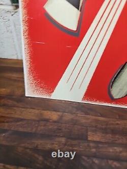 RARE Vintage ORIGINAL COLLINS TOOLS AXE ADVERTISING SIGN 22 x 14 cardboard