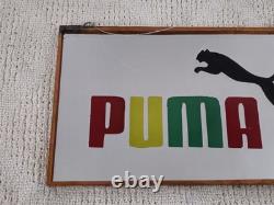 RARE Vintage Old School PUMA SHOES Mirror Promotional Advertising Sign Clean