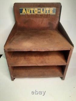 RARE Vintage Original AUTO-LITE Service Parts Store display Advertising shelf