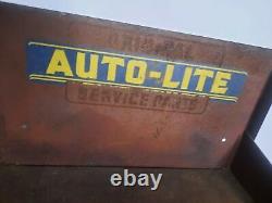 RARE Vintage Original AUTO-LITE Service Parts Store display Advertising shelf