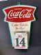 RARE Vintage Original Fishtail Coca Cola METAL SIGN CALENDAR