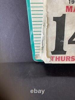 RARE Vintage Original Fishtail Coca Cola METAL SIGN CALENDAR
