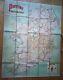RARE Vintage PERRIER Advertising Motor Map of Ireland Cloth backed