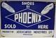 RARE Vintage PHOENIX Shoes India Porcelain Enamel Sign Bhavnagar 18x12 Advertis
